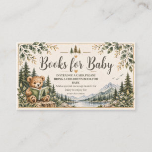 Oh Boy Baby Shower Adventure Woodland Mountain Enclosure Card