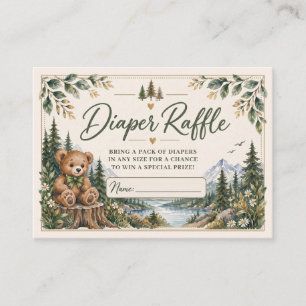 Oh Boy Baby Shower Adventure Woodland Mountain Enclosure Card