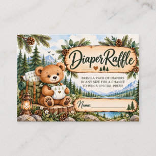 Oh Boy Baby Shower Adventure Woodland Mountain Enclosure Card