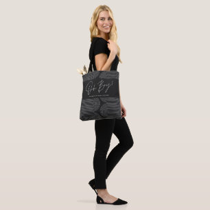 Oh boy Baby shower geometric black elegant Tote Bag