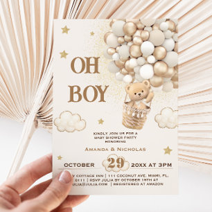 Oh Boy baby shower Invitation