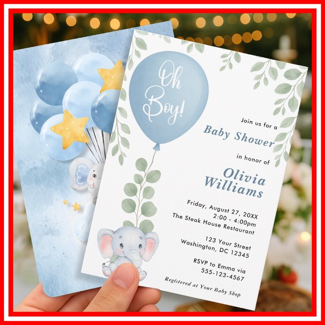 Oh Boy Baby Shower Invitation (Creator Uploaded)