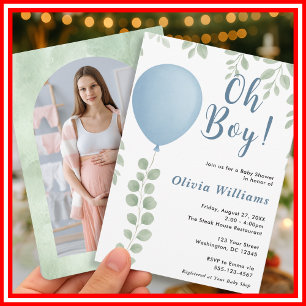 Oh Boy Baby Shower Invitation