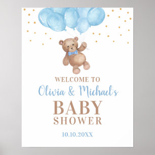 Oh Boy Baby Shower Party Welcome Poster