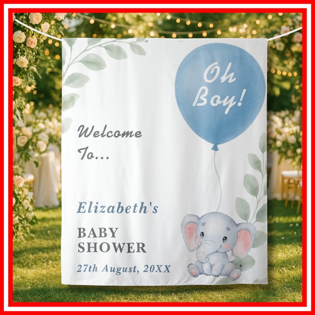 Oh Boy Baby Shower Tapestry (Creator Uploaded)