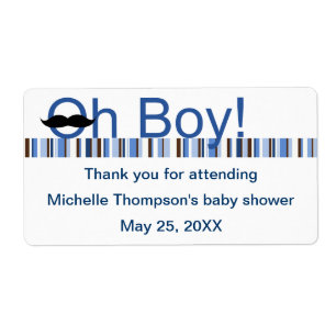 Oh Boy Baby Shower Water Bottle