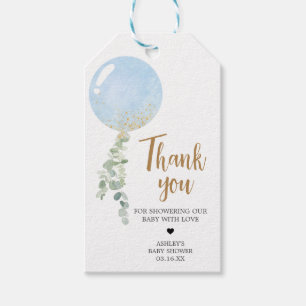 Oh Boy Balloon Baby Shower Favour Tags