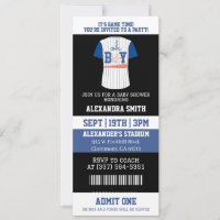 Oh Boy Baseball Jersey Ticket Baby Shower