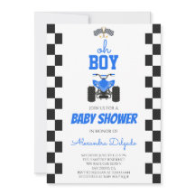 Oh Boy Blue ATV Quad 4 Wheeler Baby Shower