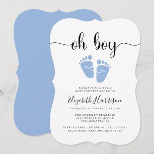 Oh Boy Blue Baby Sprinkle Invitation