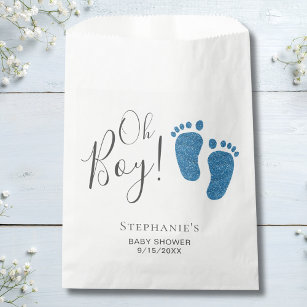Oh Boy Blue Feet Baby Shower Favour Bags