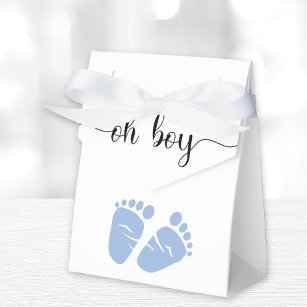 Oh Boy Blue Feet Baby Shower Favour Box