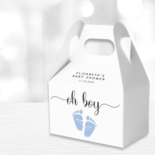 Oh Boy Blue Feet Baby Shower Favour Box (Creator Uploaded)