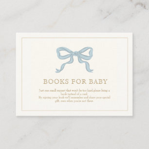 Oh boy Blue Ribbon Cute Elegant  Books for baby Enclosure Card