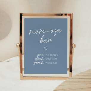 Oh Boy Boho Minimalist Baby Shower Mom Osa Bar Poster