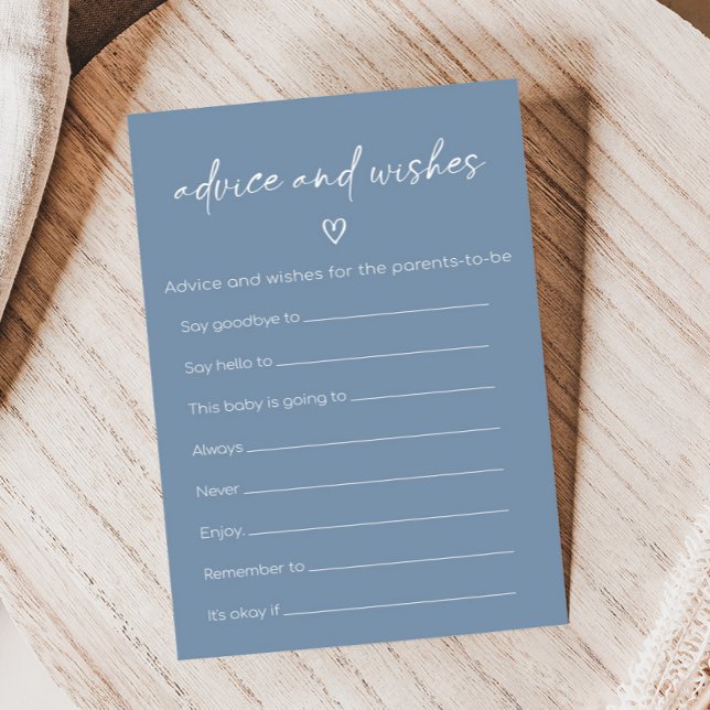 Oh Boy Boho Minimalist Shower Advice & Wishes Game (Modern Oh Boy Baby Shower Game)