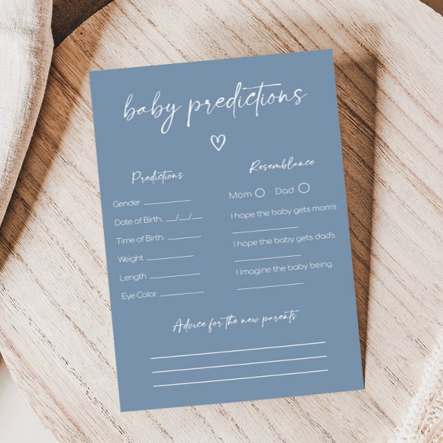 Oh Boy Boho Minimalist Shower Baby Prediction Game (Modern Oh Boy Baby Shower Game)