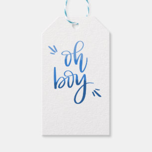 Oh Boy - Calligraphy Gift Tag