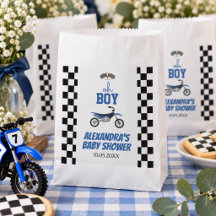 Oh Boy Chequered Dirt Bike Baby Shower
