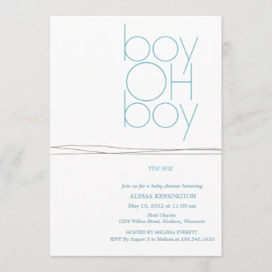 Oh Boy Custom Baby Shower Invitation