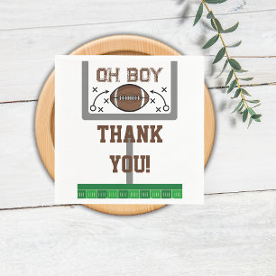 Oh Boy Football Baby Shower Napkin