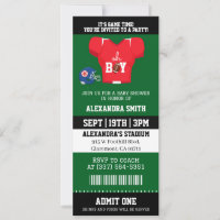 Oh Boy Football Jersey Ticket Baby Shower