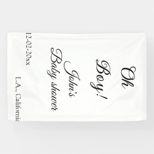 oh boy girl baby shower add name date year venue e banner