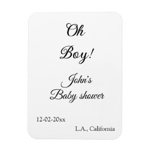 oh boy girl baby shower add name date year venue e magnet
