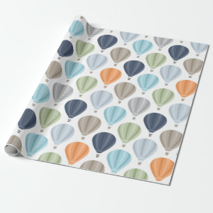 OH BOY Hot Air Balloons Pattern Wrapping Paper
