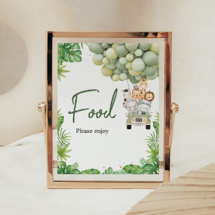 Oh Boy Jungle Safari Baby Shower Food Sign