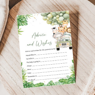 Oh Boy Jungle Safari Shower Advice and Wishes Game