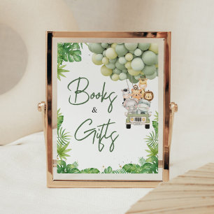 Oh Boy Jungle Safari Shower Books and Gifts Sign