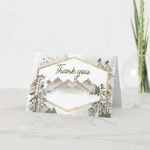 Oh Boy Let the Adventure Begin Baby Shower Thank You Card