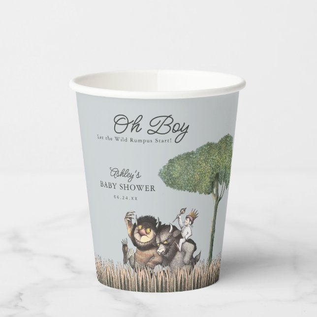 Oh Boy! Let the Wild Rumpus Start | Baby Shower Paper Cups (Left)