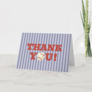 Oh Boy Little Slugger Baseball Sport Baby Shower  Thank You Card