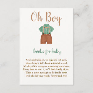 Oh Boy Little Turkey Books Baby Shower Enclosure Card