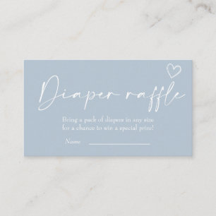 Oh Boy Minimalist Modern Baby Shower Diaper Raffle Enclosure Card