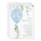 Oh boy modern eucalyptus blue balloons baby shower