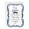 Oh Boy Moustache Baby Shower Invite / Navy