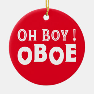 Oh Boy Oboe  Ceramic Tree Decoration