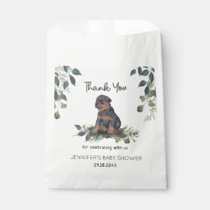 Oh Boy! Rottweiler Puppy Watercolor Baby Shower Favour Bags
