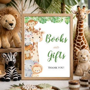 Oh Boy! Safari   Books and Gifts Table Sign