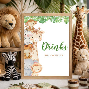 Oh Boy! Safari Shower Drinks Table Sign