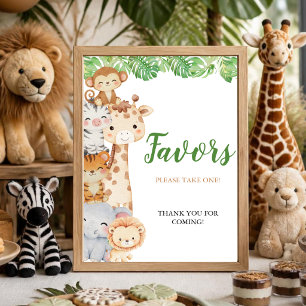 Oh Boy! Safari Shower   Favours Table Sign