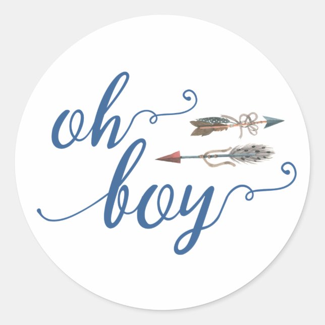 Oh Boy Tribal Sticker (Front)