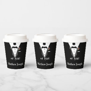 Oh Boy! Tuxedo Baby Shower Paper Cups