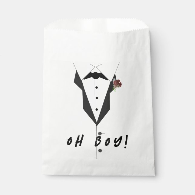 Oh Boy! Tuxedo  Favour Bags (Front)