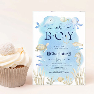 Oh Boy Under the Sea Baby Shower Invitation