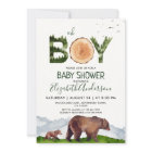 Oh Boy Watercolor Woodland Bear Baby Shower 
