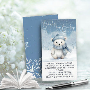 Oh Boy Winter Woodland Baby Shower Books for Baby Enclosure Card